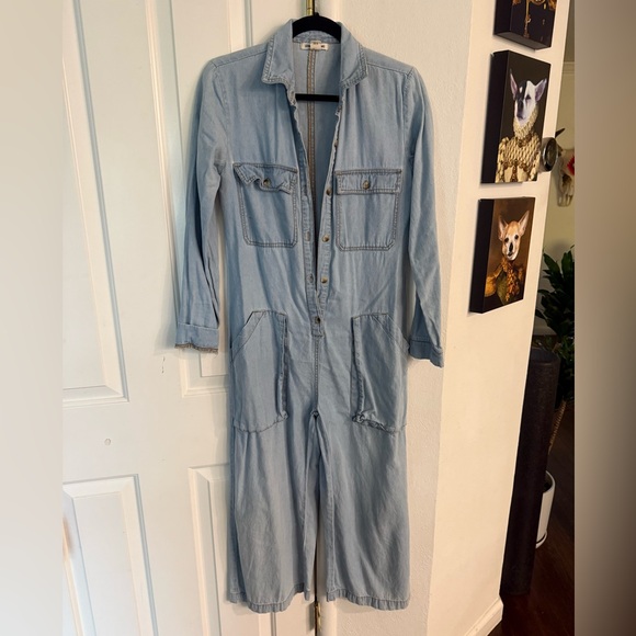 Billabong Light Blue Denim Jumpsuit XS - Picture 1 of 2